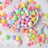 Acrylic DIY Jewelry Accessories: Solid & AB Color Round Beads with Straight Holes for Handmade Ornaments and Beading