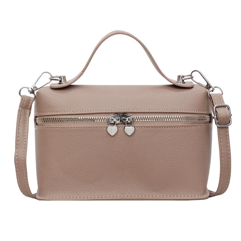 Simple texture single shoulder messenger bag autumn new trend niche fashion portable small square bag box bag