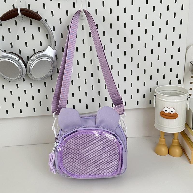 Transparent Two-dimensional Macaron Color Small Food Transparent Shoulder Bag Fashion Trend Badge Messenger Bag