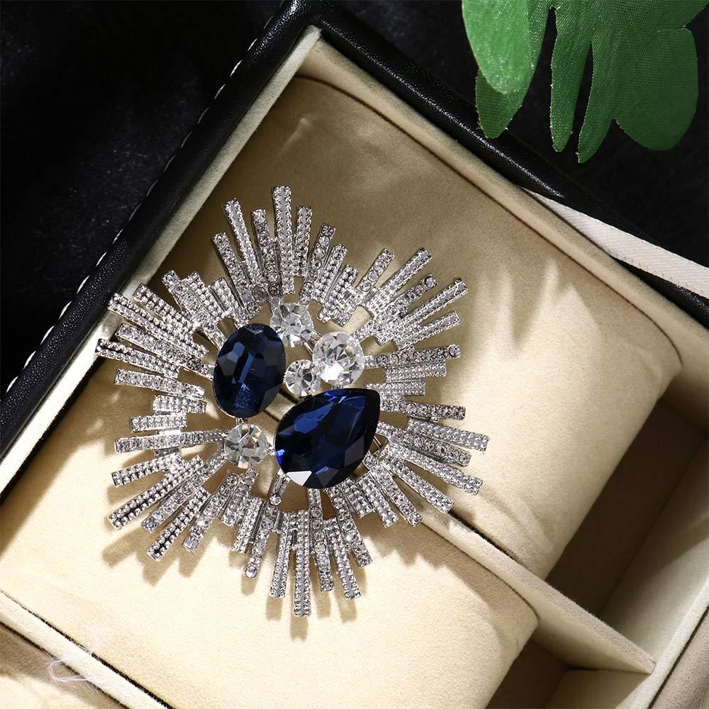 Crystal Corsage Zinc Zinc Alloy Rhinestone Clothing Accessory Fashion Jewelry Women Brooch Vintage Brooch
