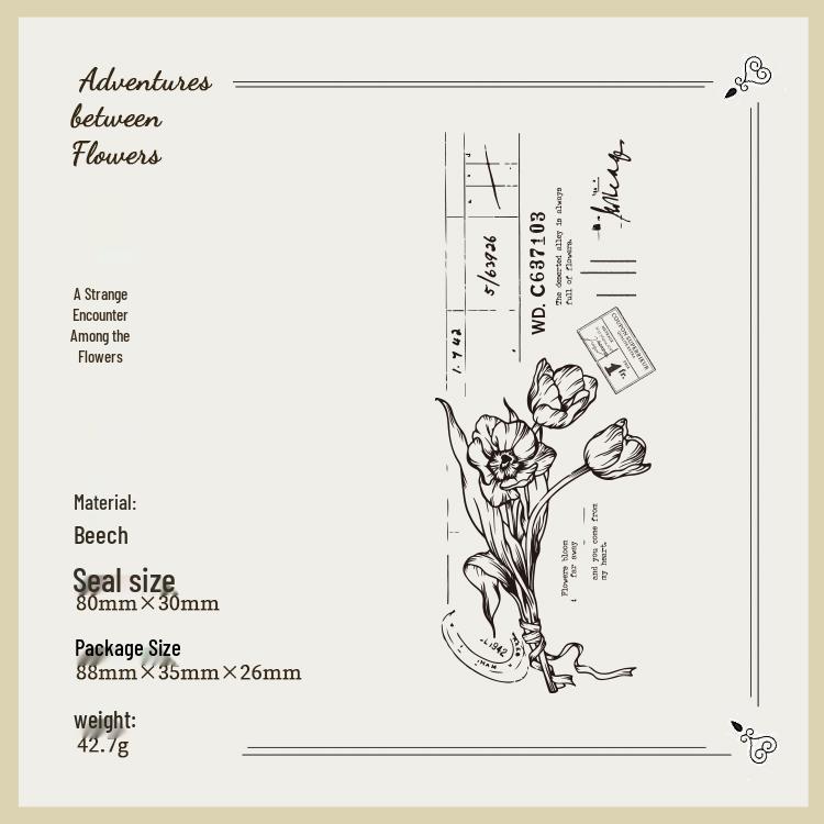 Retro Floral Wood Stamps for Simple Versatile Journals & Watercolor Art