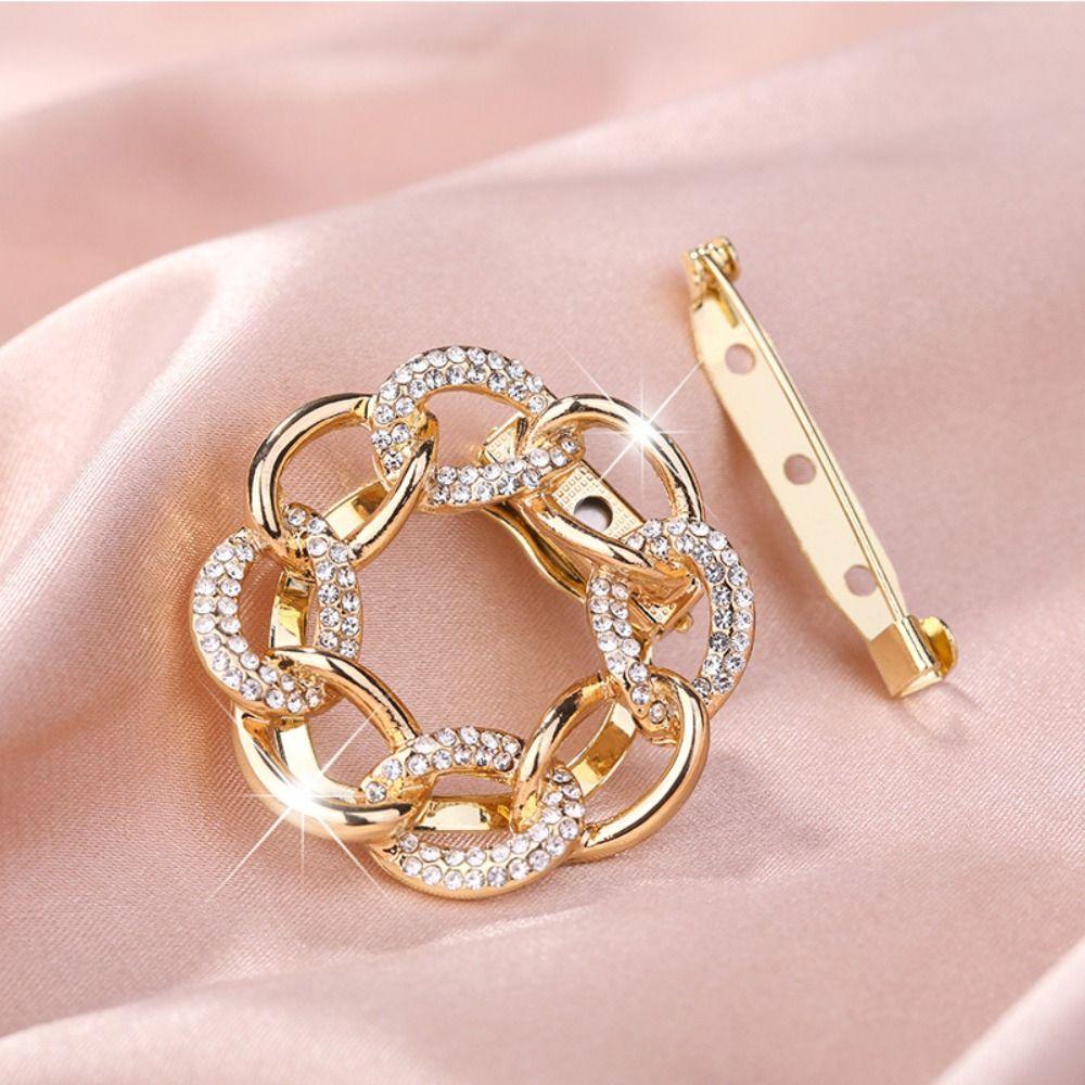 Blumen Perlen Kristall Schalclip Koreanischer Stil Brosche Trendig Party