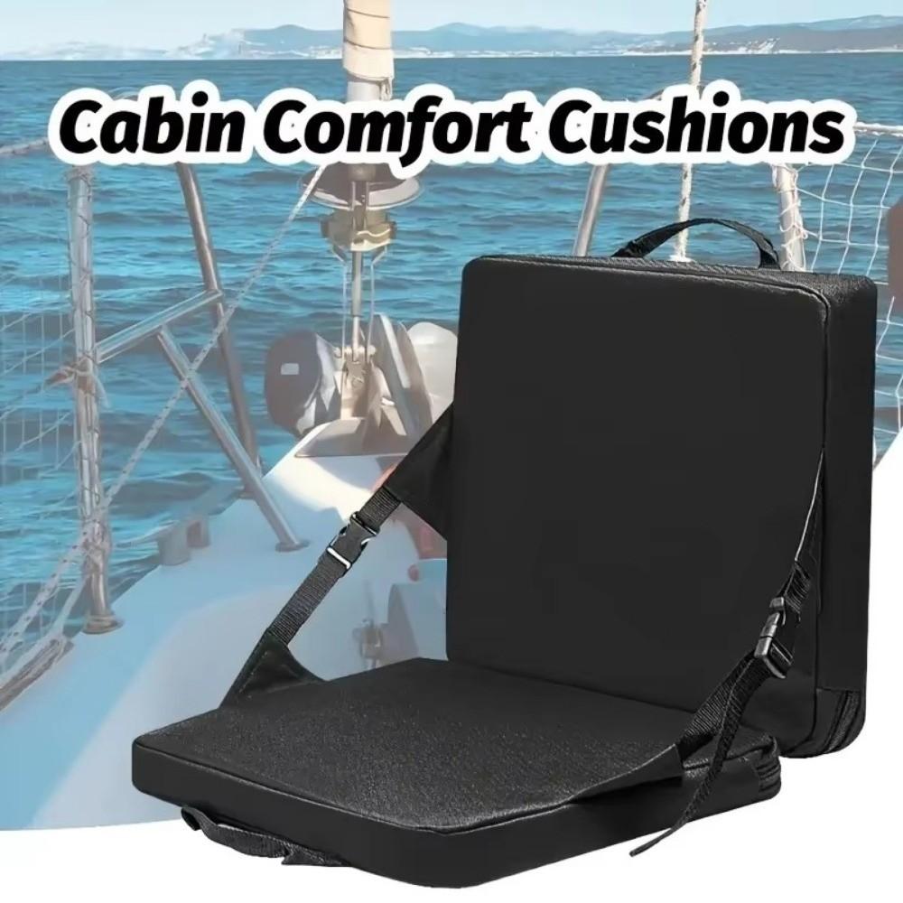 Soft Sponge Cushion Foldable Camping Chair Thick Cotton Backrest Seat Mat  Boats Use