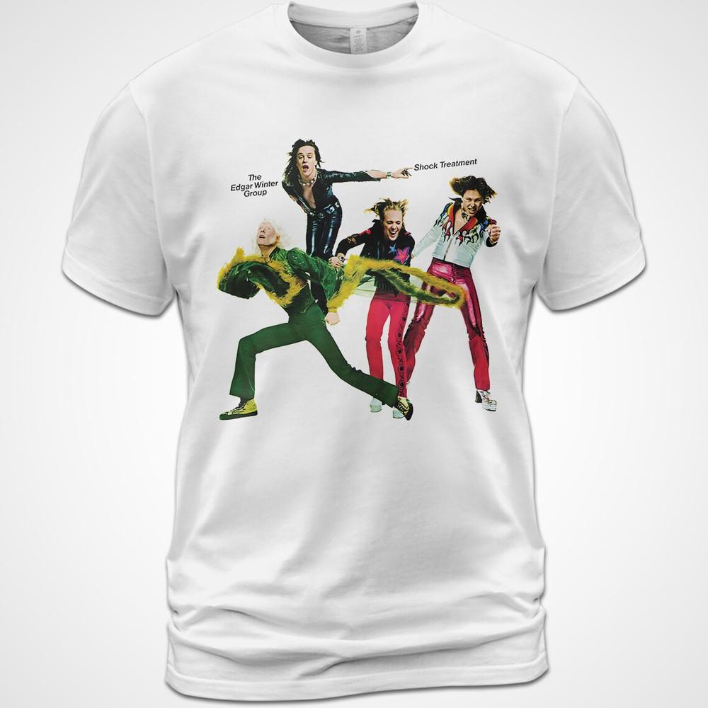 Cotton Unisex T-shirt Shock Treatment Edgar Winter Music Tee Ringo Starr Unisex T-Shirt XXXXL