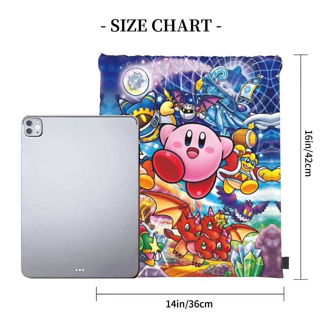 Custom K-Kirbys Drawstring Bags Women Men Portable Sports Gym Sackpack Cartoon Shopping Backpacks