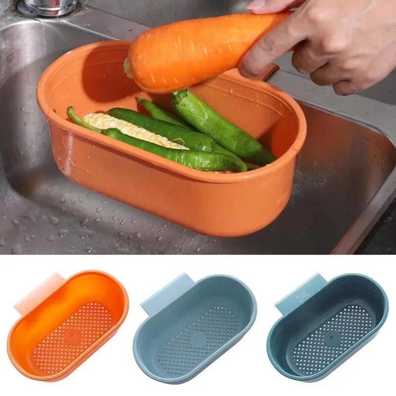 Cestino di scarico per lavello da cucina Cestino multifunzionale per verdure Frutta Lavaggio appeso Scolapiatti Lavello da cucina Pattumiera per alimenti