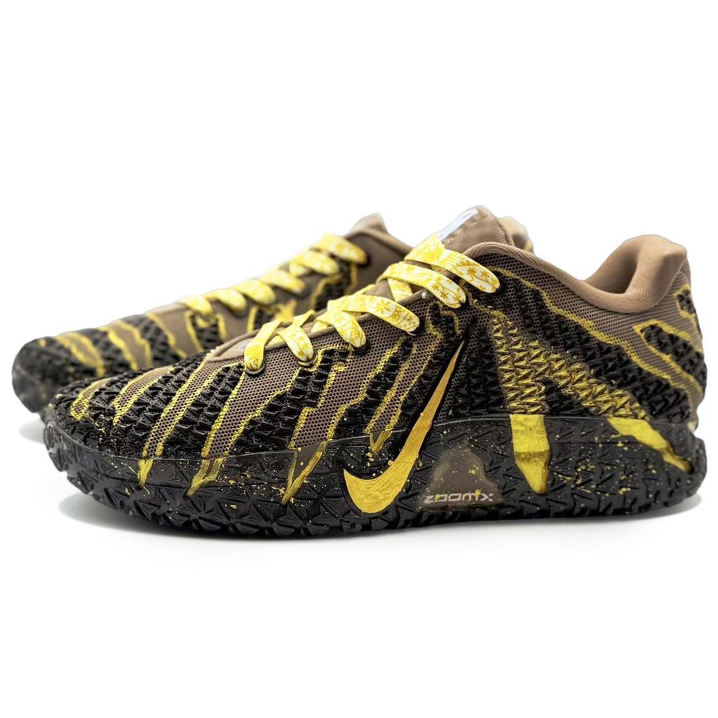Nike Ja Morant 3 Abrasion Resistant Low Top Basketball Shoes Men's Black Gold HF2794-200(Team1284- S)