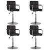 Day and Night - Day and Night Swivel Dining Chairs 4 Units Black Synthetic Leather