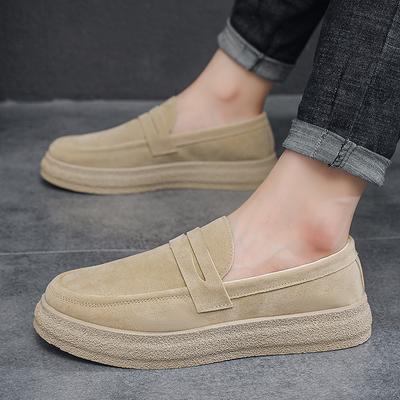 Nuevos zapatos de cuero negro mate de verano 22 zapatos casuales para conducir sin esfuerzo zapato beanie suela blanda