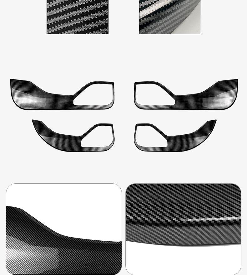Zeekr 007 Carbon Fiber Door Kick Mats - Interior Protection Stickers