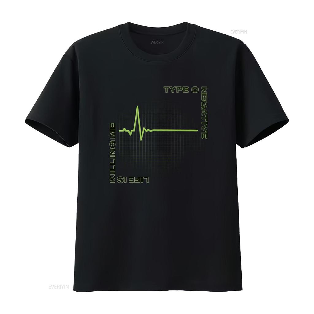 Vintage Type O Negative T Shirt with Heartbeat Design All Sizes S 2345Xl Vintage Washed Fashion Stylish Comfortable Breathable