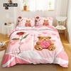 Romantic Duvet Cover Set Valentine Gift Rose Floral Bedding Queen King Size Polyester Quilt Cover