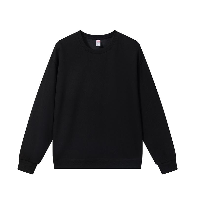 Customized Heavyweight Cotton Hoodie with Embroidered Logo - Men's Loose Fit, Round Neck, Regular Shoulder Style.