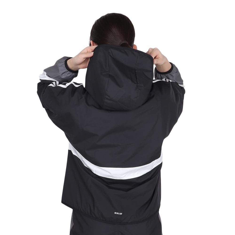 Adidas KTX57 Team Loose Fit Windbreaker Black Size L Women's Jacket, (JG3389),