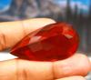 99.95 Carat Washington's Birthday Red Topaz Lab Created Pear Shape Certified Gemstone SN638