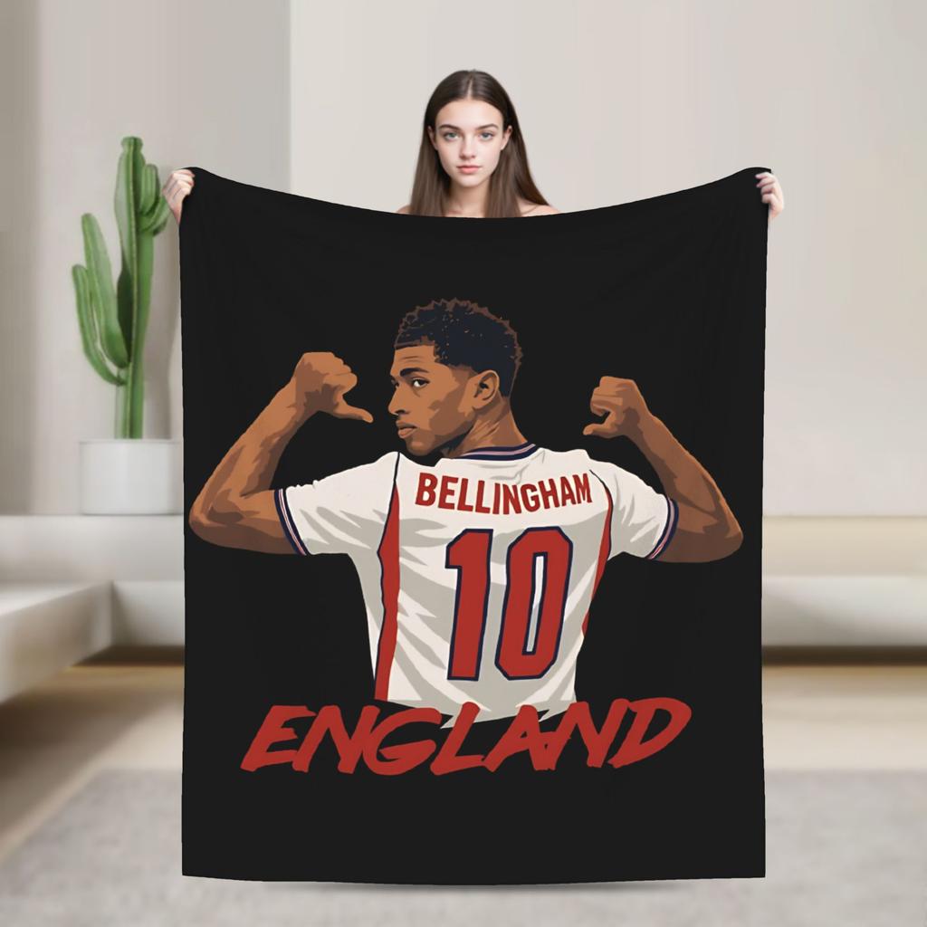 Bellinghams Knitted Blanket Soccer Football Fuzzy Throw Blankets Summer Air Conditioning Printed UltraSoft Warm Bedspread