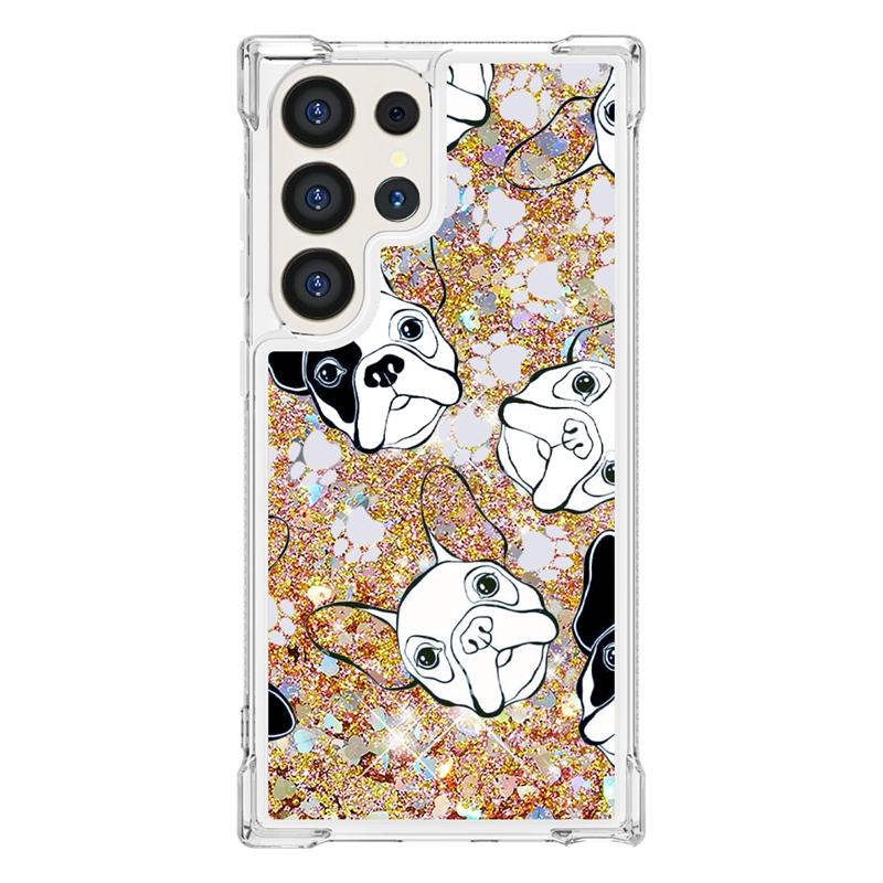 For Galaxy S24 Ultra Case Cartoon Painted Quicksand Liquid Cover On For Samsung Galaxy S23 S 24 Ultra S24 Plus Phone Case Funda