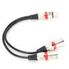 JORINDO JD6070 XLR Female to Dual XLR Male Cable YType Splitter Audio Microphone Cable 0.3m