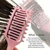 Portable Curly Hair Styling Brush, Detangling & Volumizing Comb for All Hair Types