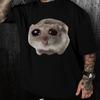 Crying Hamster Meme Graphic Tshirt Funny Internet Meme Unisex Oversized Cotton Tee
