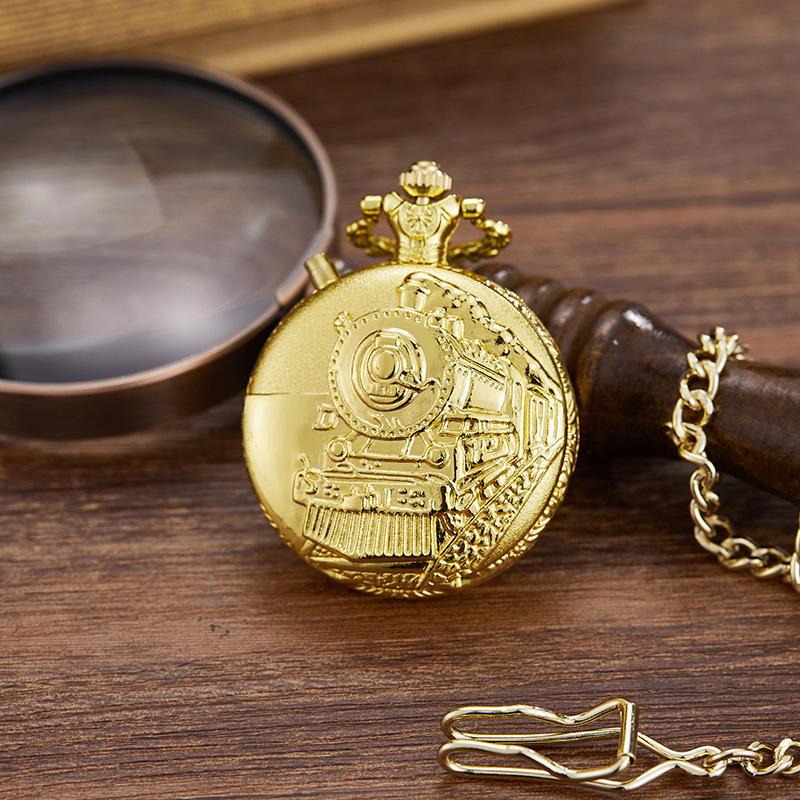 

Новые винтажные карманные часы Locomotive LED Light Literal Creative Quartz Pocket Watch