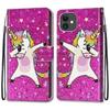 Leather Flip Phone Case For iPhone 11 XR X XS 7 8 SE 2020 SE 2022 Lion Cat Flower Painted Wallet Card Holder Back Cover