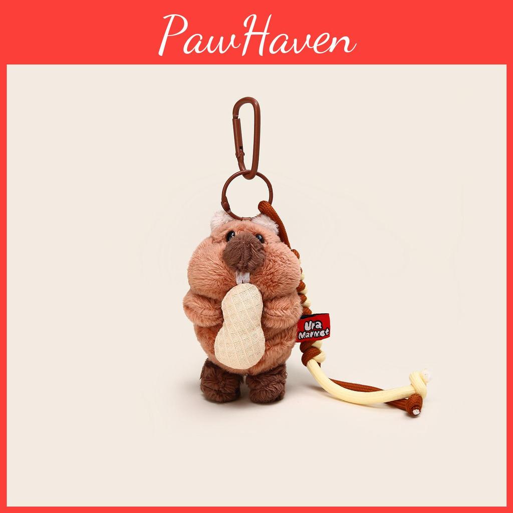 Eating Cartoon Cute Groundhog Plush Toy Pendant Keychain Gift For