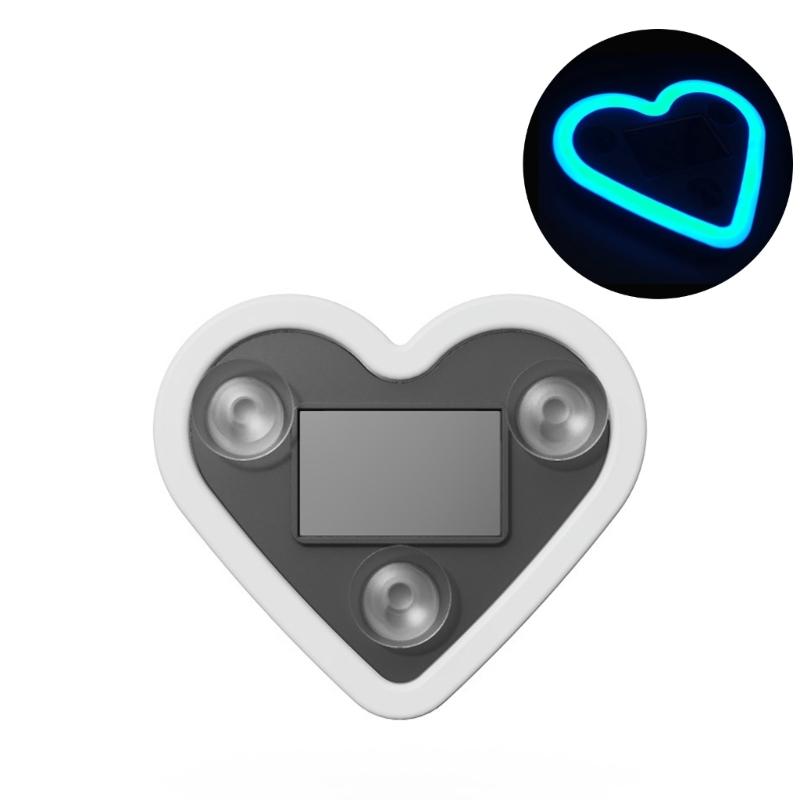 1pc/2pcs Solar Heart Shaped Car Atmosphere Light Auto Window Decorative LED With Adjustable Colors And Suction Mount