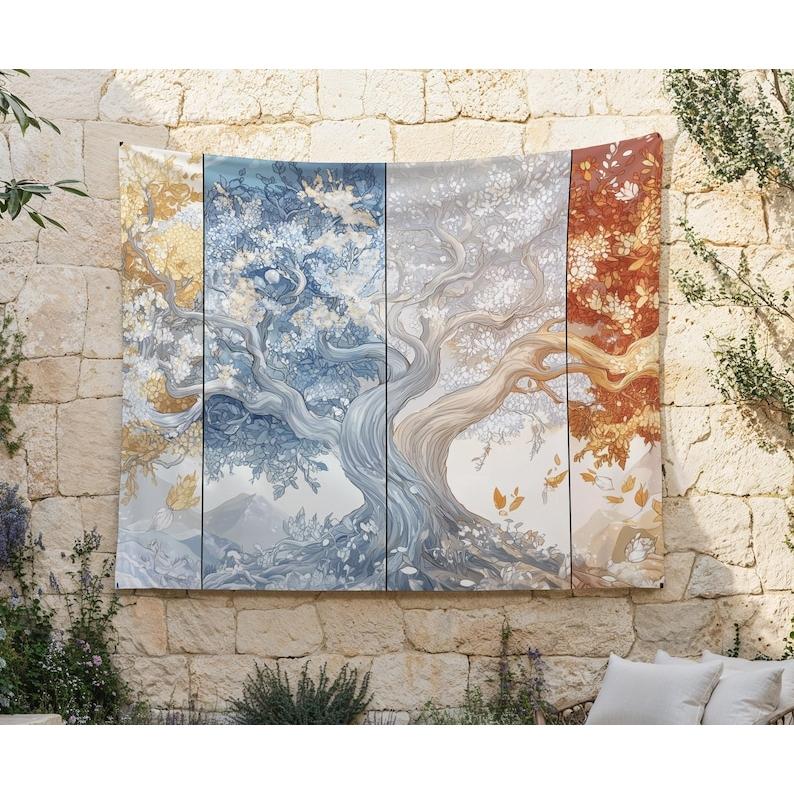 Big Oak Four Seasons Tapestry 100X70CM