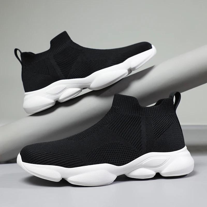Fashion Men Sock Shoes 2025 Knit Breathable Socks Sneakers Man Plus Size 39 48 Light Slip-On Men Casual Sneaker chaussure hommes