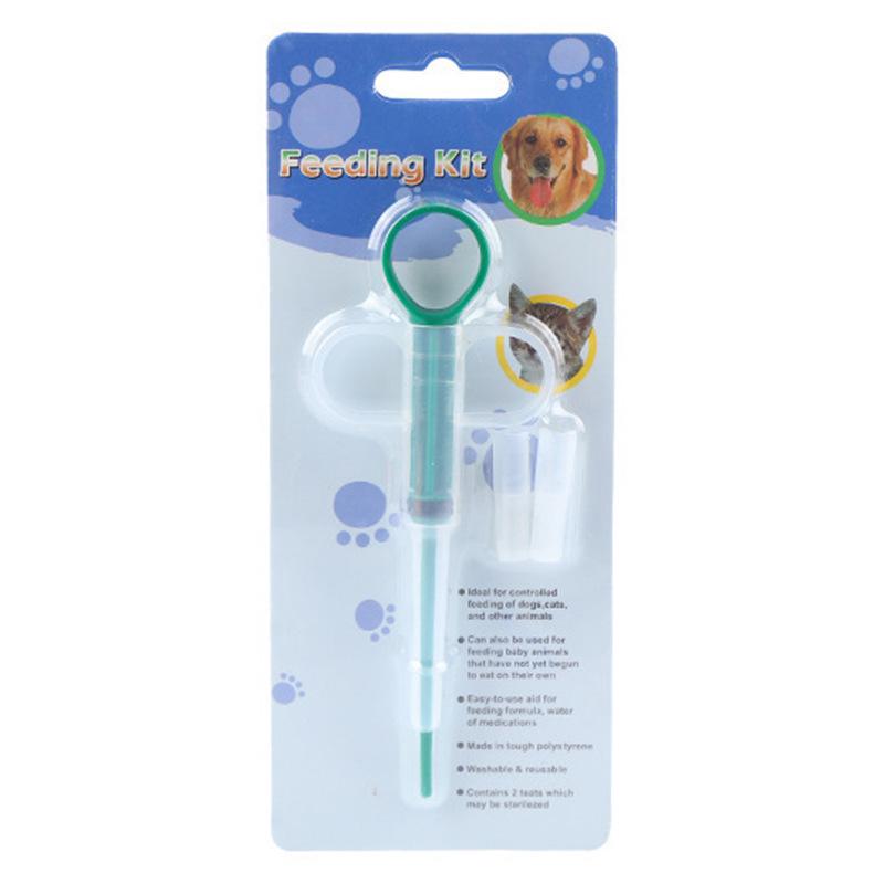 Double-Ended Replaceable Pet Medicine Feeding Syringe for Dogs & Cats