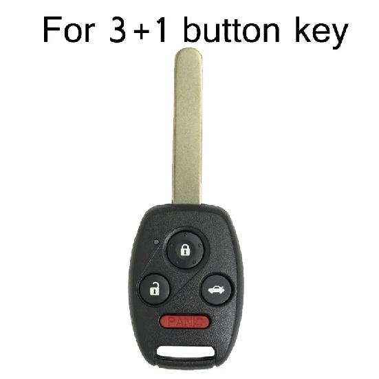 AX For Honda Accord Civic CR-V Pilot Odyssey Crosstour Ridgeline Case 4 Button Without Blade Car Replacement Remote Key Shell