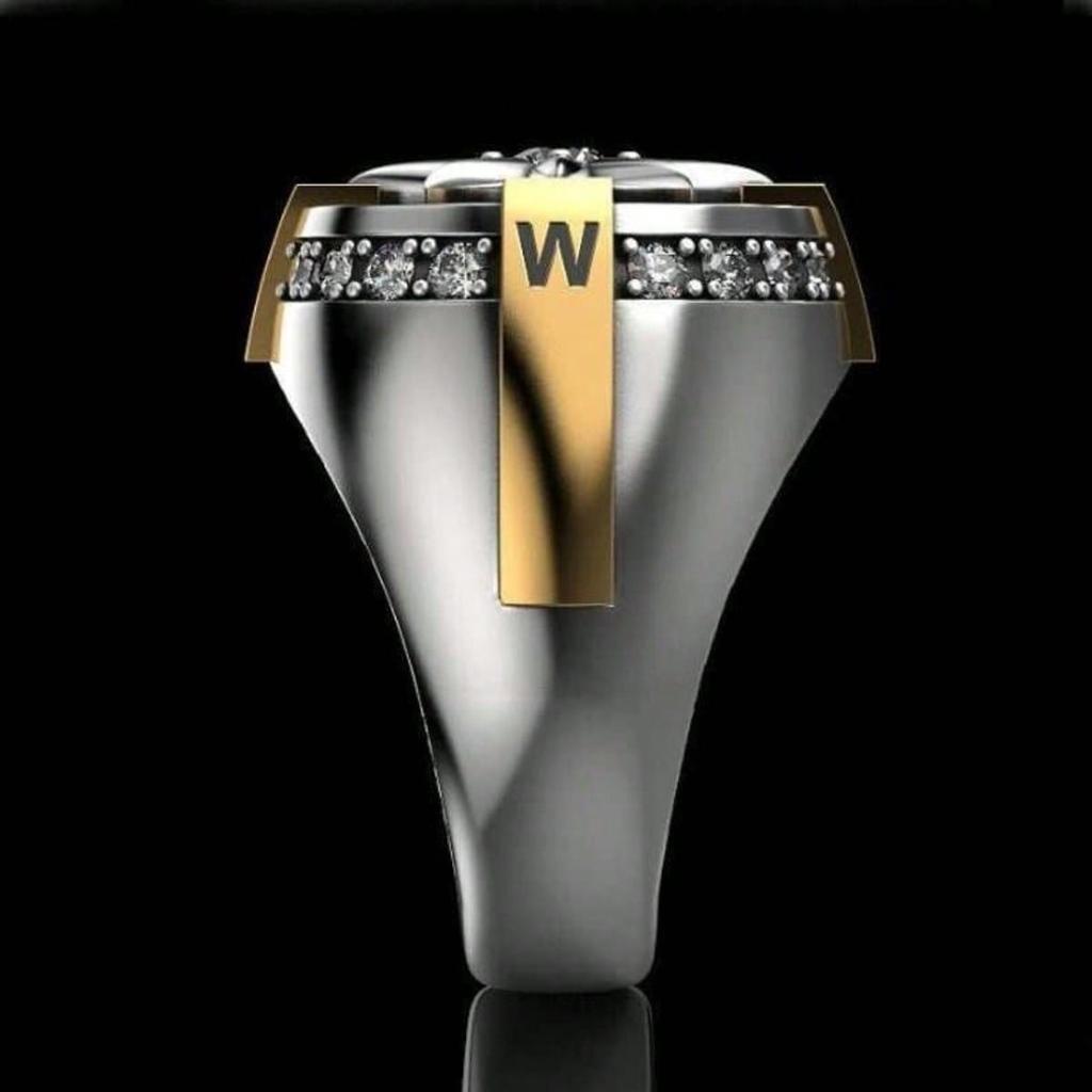 1 Modischer Nordstern Kompass Ring, Silber Gold Ästhetischer Schmuck für Herren, Tägliches Tragen, Feiertagsgeschenk