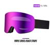New Flip-Cover Ski Goggles with Cylindrical Magnetic Double-Layer Anti-Fog Windproof Sports Eye Protection Snowy Skiing Glasses