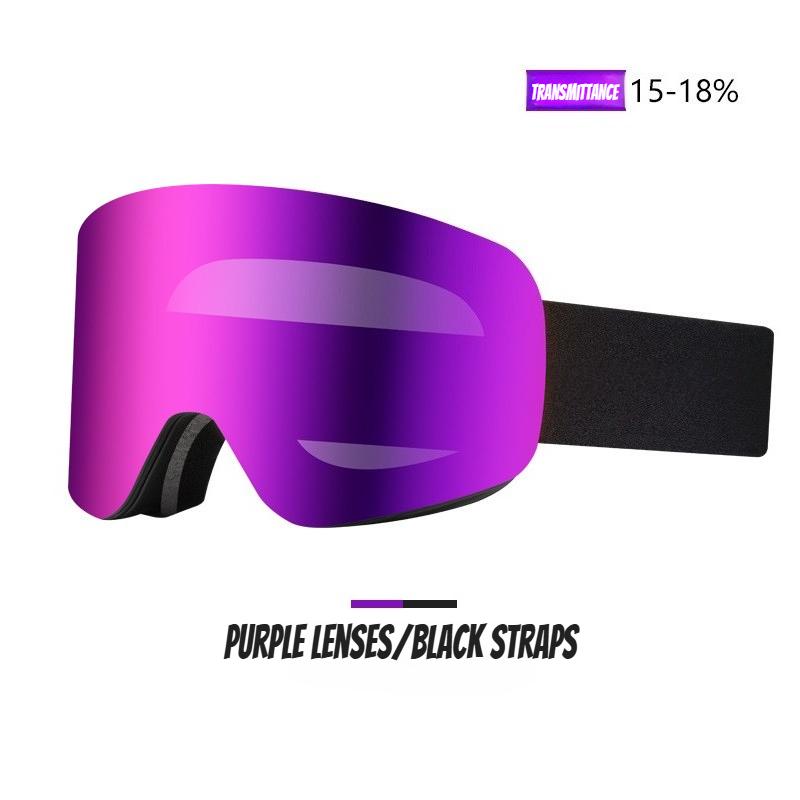 New Flip-Cover Ski Goggles with Cylindrical Magnetic Double-Layer Anti-Fog Windproof Sports Eye Protection Snowy Skiing Glasses