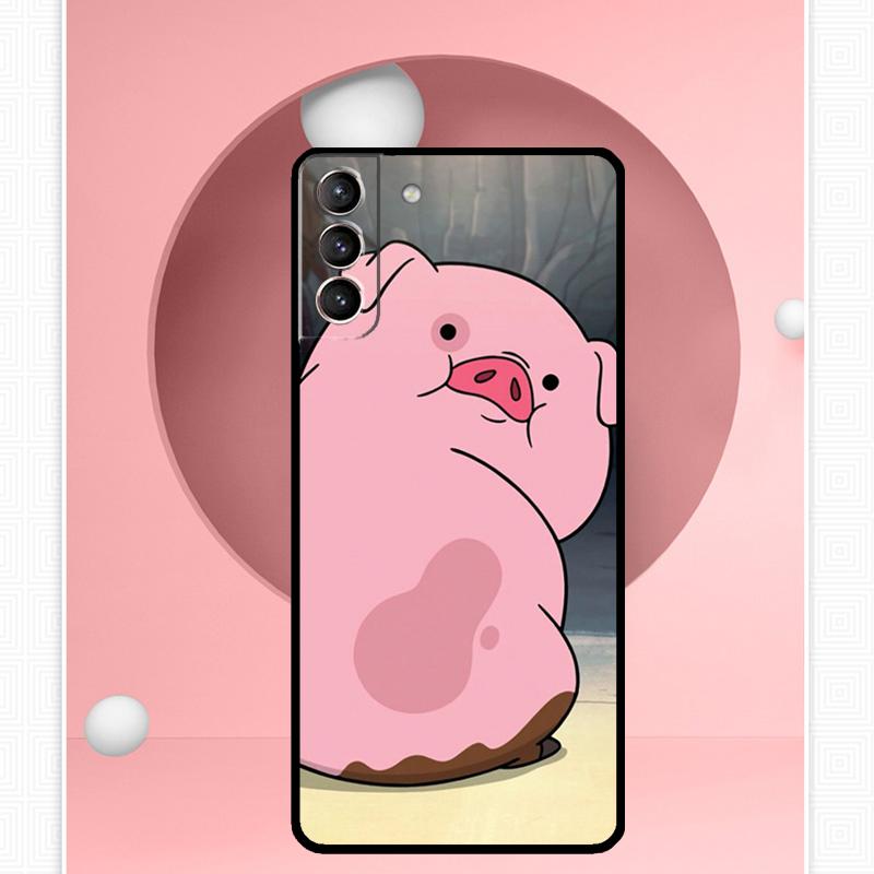 Cartoon Pig Case For Samsung Galaxy S24 Ultra S20 S21 S22 S23 S25 Ultra S9 S10 Plus S25 FE Cover Funda
