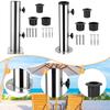 Patio Umbrella Stand Base Pole Holder Easy to Install Deck Umbrella Mount Holder Bracket for Outside Lawn Balcony Yard Garden