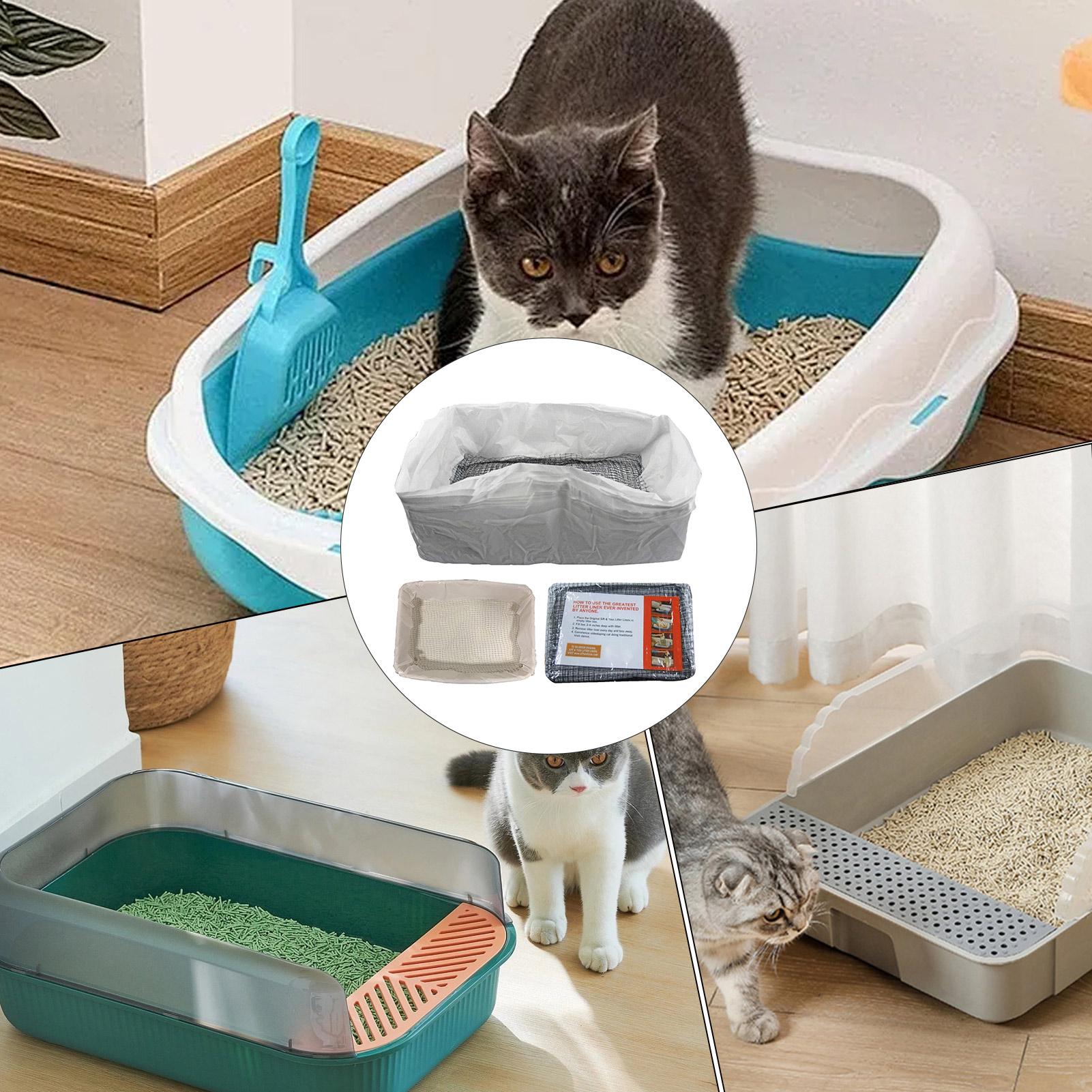 

Cat Litter Bags Drawstring Litter Liners 18.5x14.17x6.69in Poop Training Pads Set For Pet Area Travel Home Waste Tidy Floor CN
