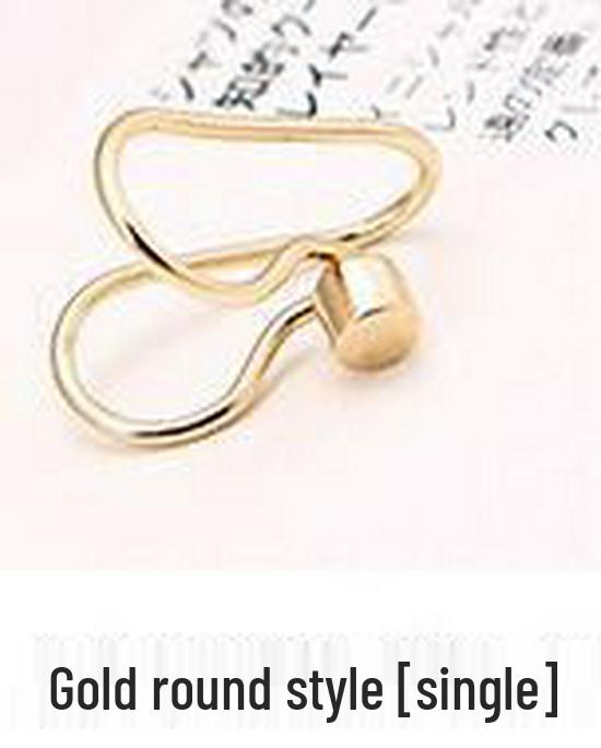 Korean Pearl and Diamond Star Ear Cuffs - U-Shaped Temperamental Stud Earrings
