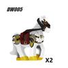 Historically Famous Battle Horse Building Block Model Medieval Cavalry Soldiers Figure Bricks Accessories Toys For Kids J108