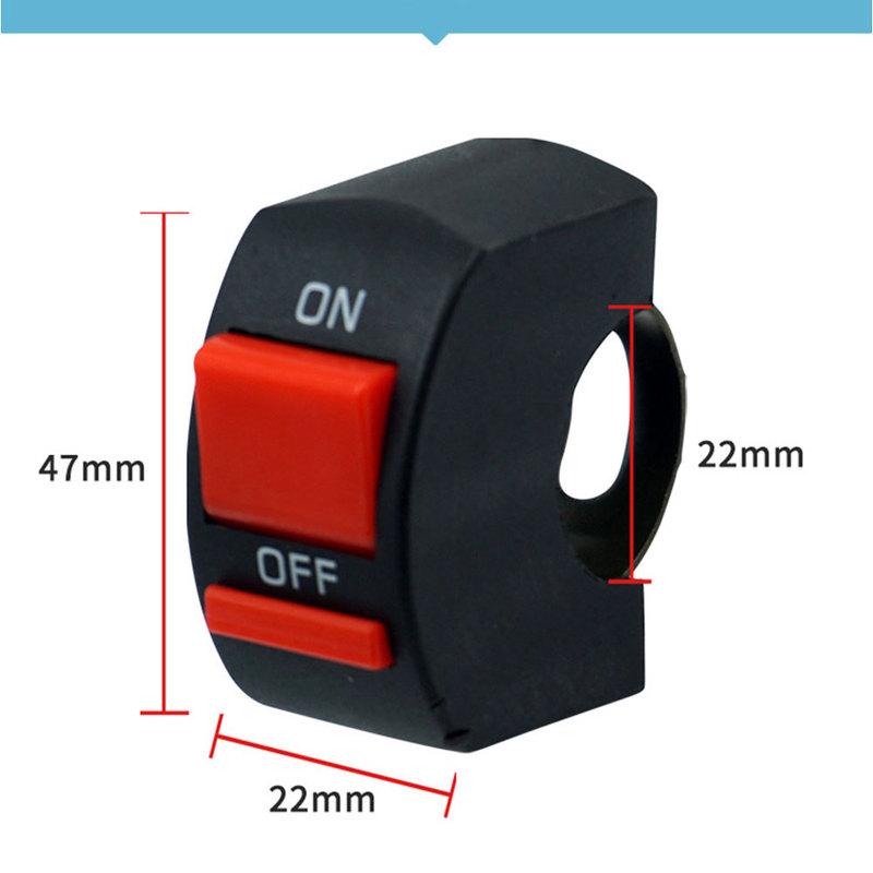 Motorcycle 22mm Handlebar Flameout Switch Motorbike ON OFF Button for Moto Bike Headlight Signal Lamp Universal Control Switches