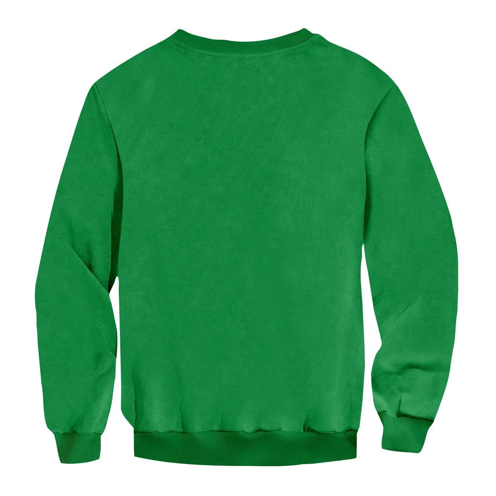 Christmas Print Loose Fit Round Neck Sweatshirt For Men