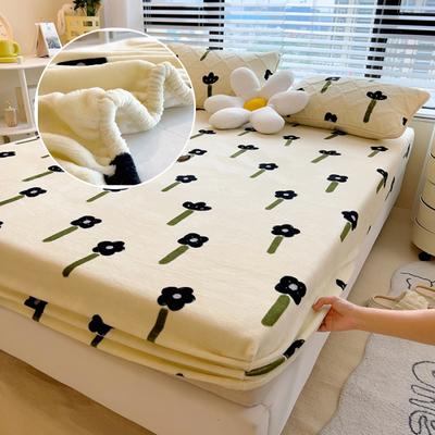 Husă de saltea de iarnă Warmand, elastică, groasă, flanel, cuplu, husă de saltea Home Queen King Size Protector de saltea 150x200