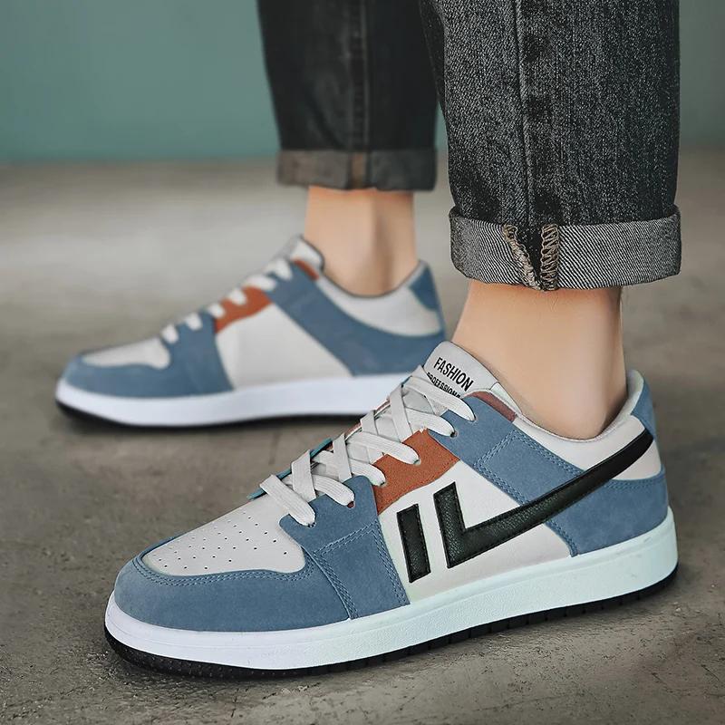 New Leather Personalized Men's Shoes Fashion Comfortable Casual Sports Shoes Versatile Outdoor Street Trend Skateboarding Shoes