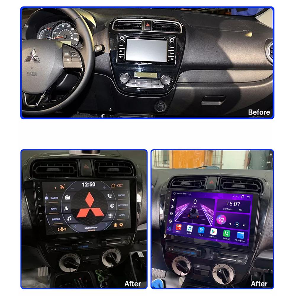 Android Car-Play Car Radio For Mitsubishi Mirage Attrage 2012-2018 Multimedia Player Head Unit Stereo GPS Navigation BT WIFI,8 CORE ,2+32GB