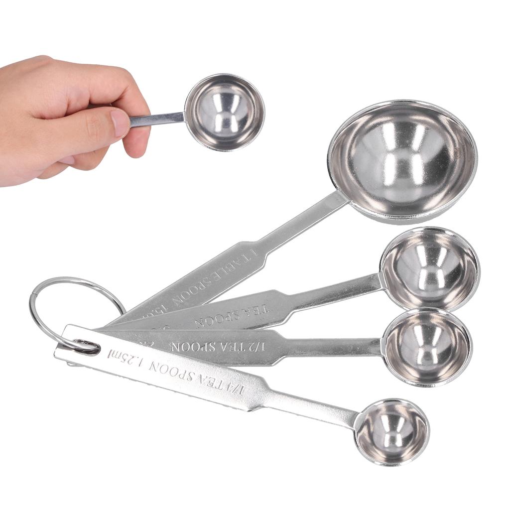 Stainless Steel Measuring Spoon Houehold Coffee Milk Spoon Kitchen Tools for Home4Pcs Set