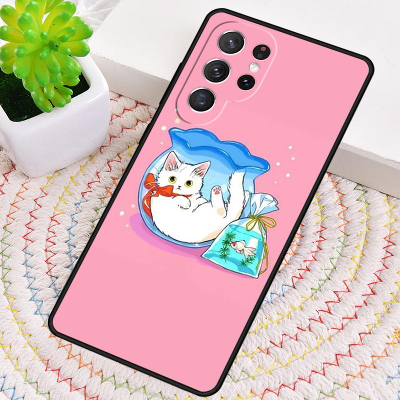 Cute Cat Phone Case for Samsung Galaxy note 10 pro S26 Ultra S23 S24 FE S25 S21 S22 PLUS shockproof Cove