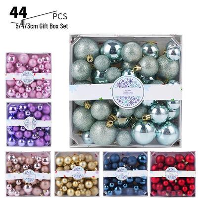 In-Stock Christmas Ornament Set: 44 Decorative Balls for Tree