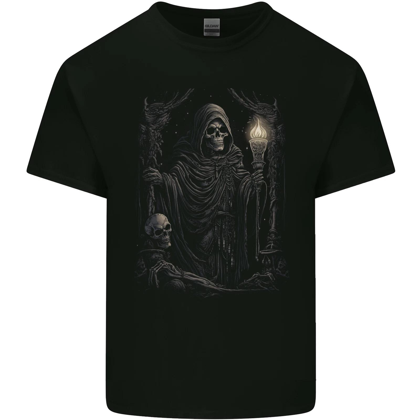 Gothic Grim Reaper Goth Heavy Metal Skull 5 Kids T-Shirt Childrens 4XL