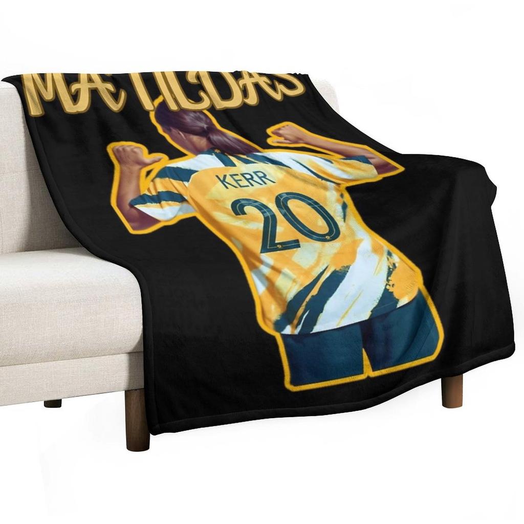 Matildas Soccer Throw Blanket Durable Warm Blanket for Daily Home Use